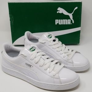Puma Basket matte-shine wht/wht sz 9.5 w/box!